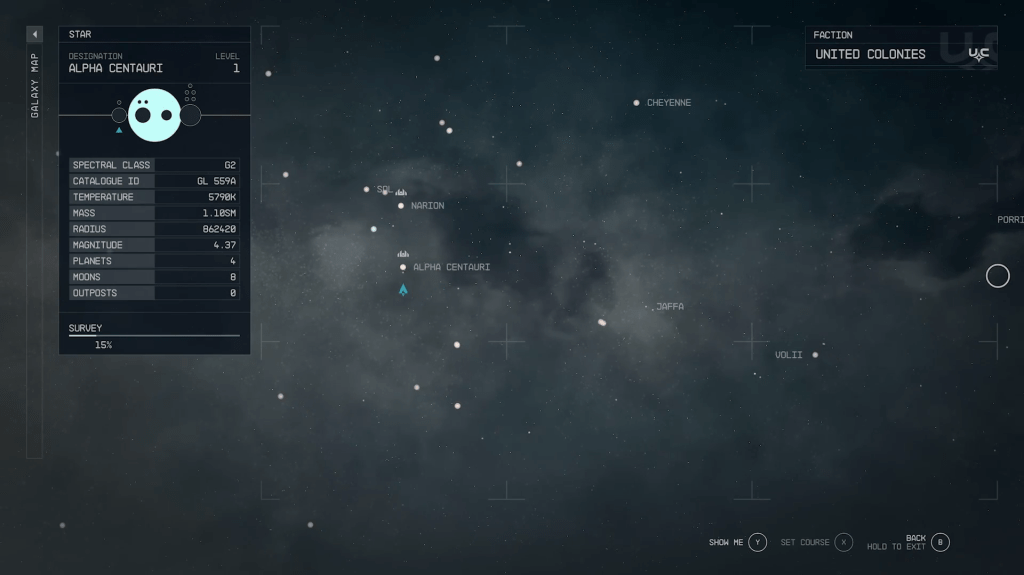 Displays the vastness of the solar systems and planets in Starfield.